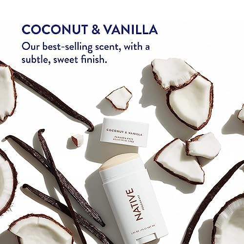 Native Aluminum-Free Deodorant – Coconut & Vanilla – 3‑Pack (2.65 oz Each) - Image 4