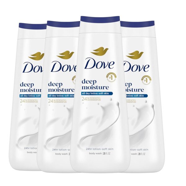 Dove Deep Moisture Body Wash | Pack of 4 (20 oz Each)