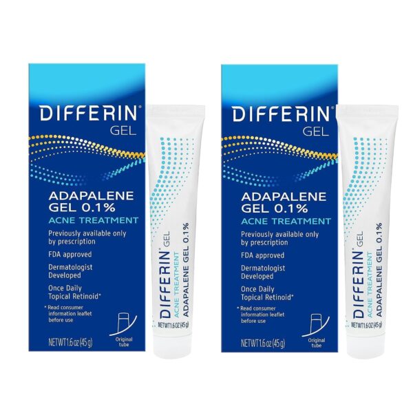 Differin Acne Treatment Gel – 0.1% Adapalene (90‑Day Supply, 1 oz Pump Tube)