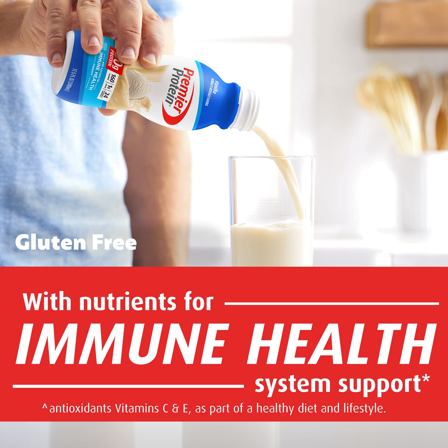 Premier Protein Shake – 30 g Protein, 1 g Sugar, 24 Vitamins & Minerals for Immune Health – Peaches & Cream, 11.5 fl oz (Pack of 12) - Image 3