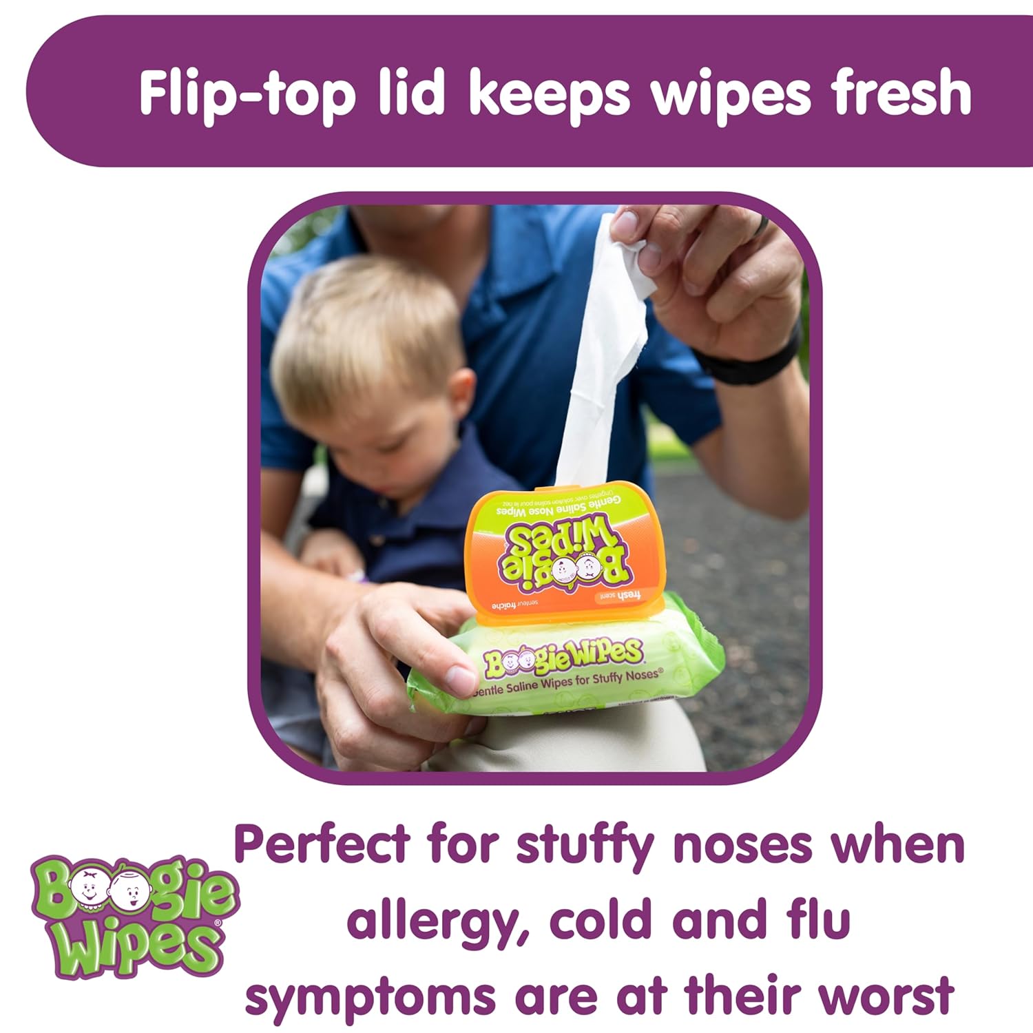 Boogie Wipes Saline Nose Wipes - Image 4